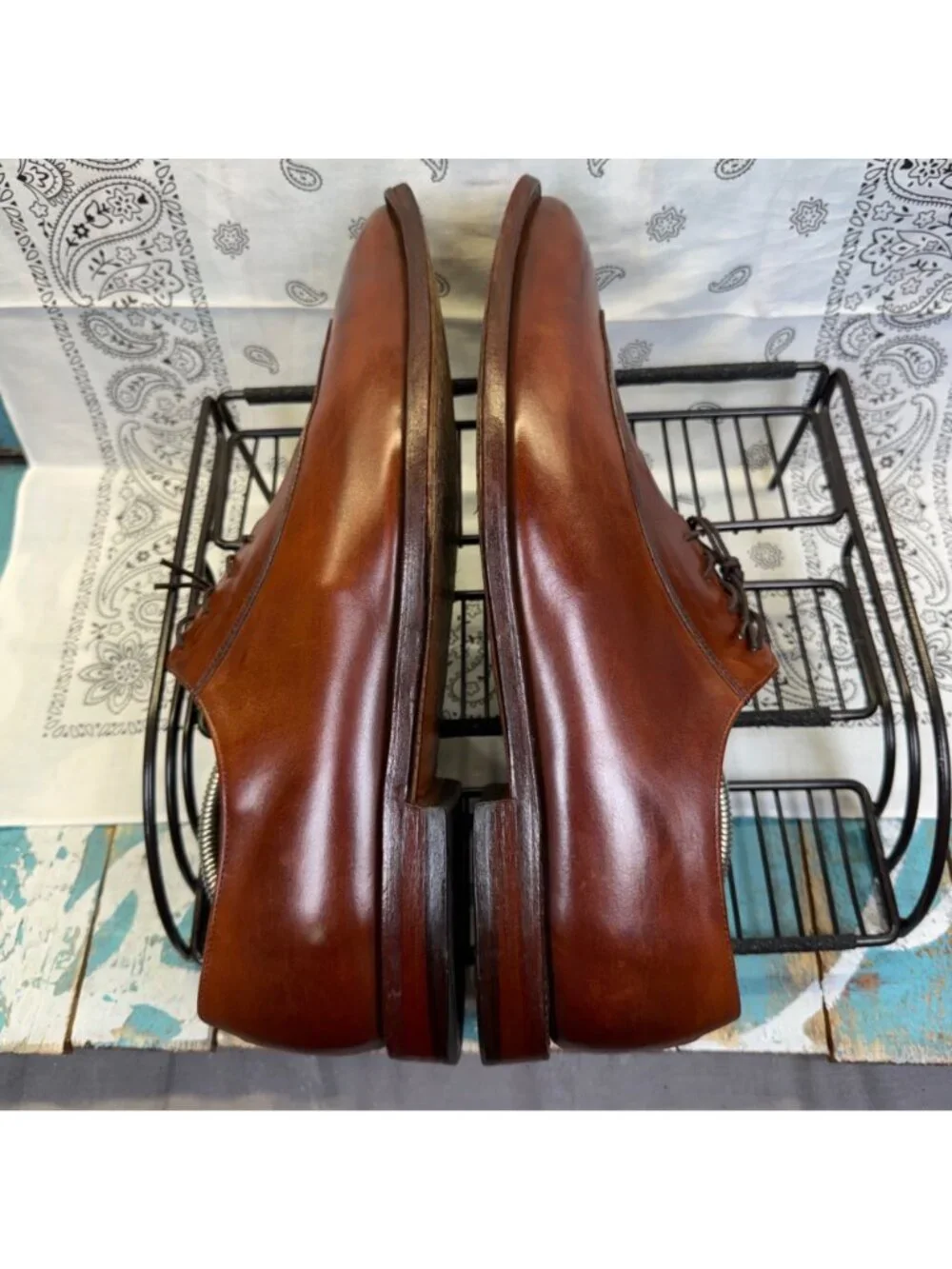 Allen Edmonds Berkely Split Toe Brown Leather Oxfords Men's Size 13B